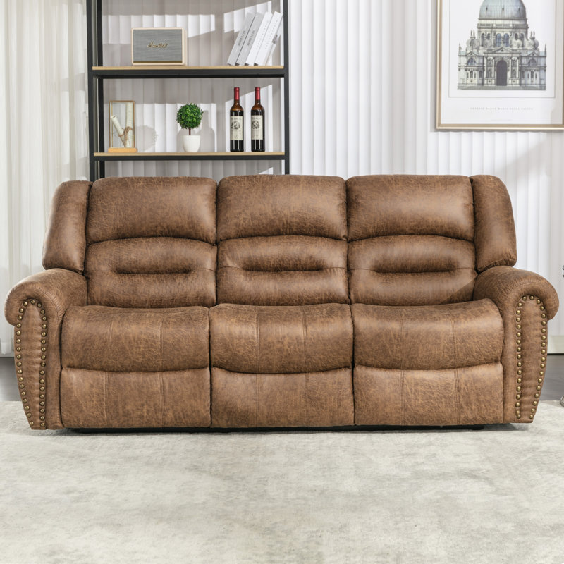 Oversized leather reclining sofa sale